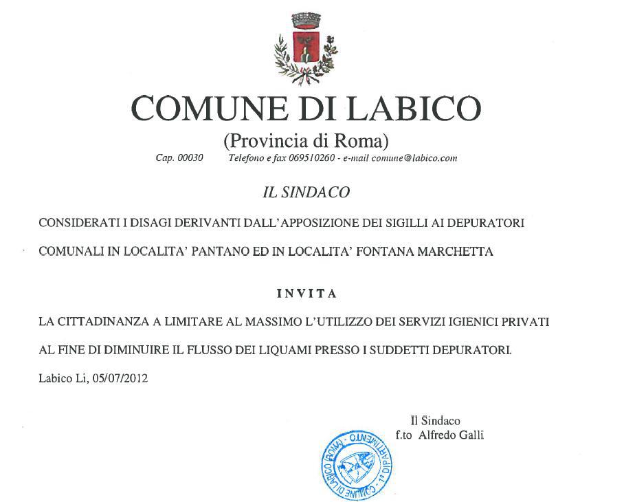 Come Andare Al Bagno.Labico Il Sindaco Invita I Cittadini A Non Andare Al Bagno Giornalisti Nell Erba